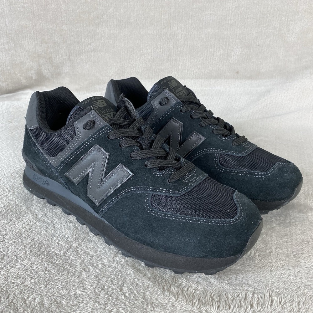 New Balance 574 Core Mens Size 11.5 Black Suede Running Shoes ML574EVE NEW